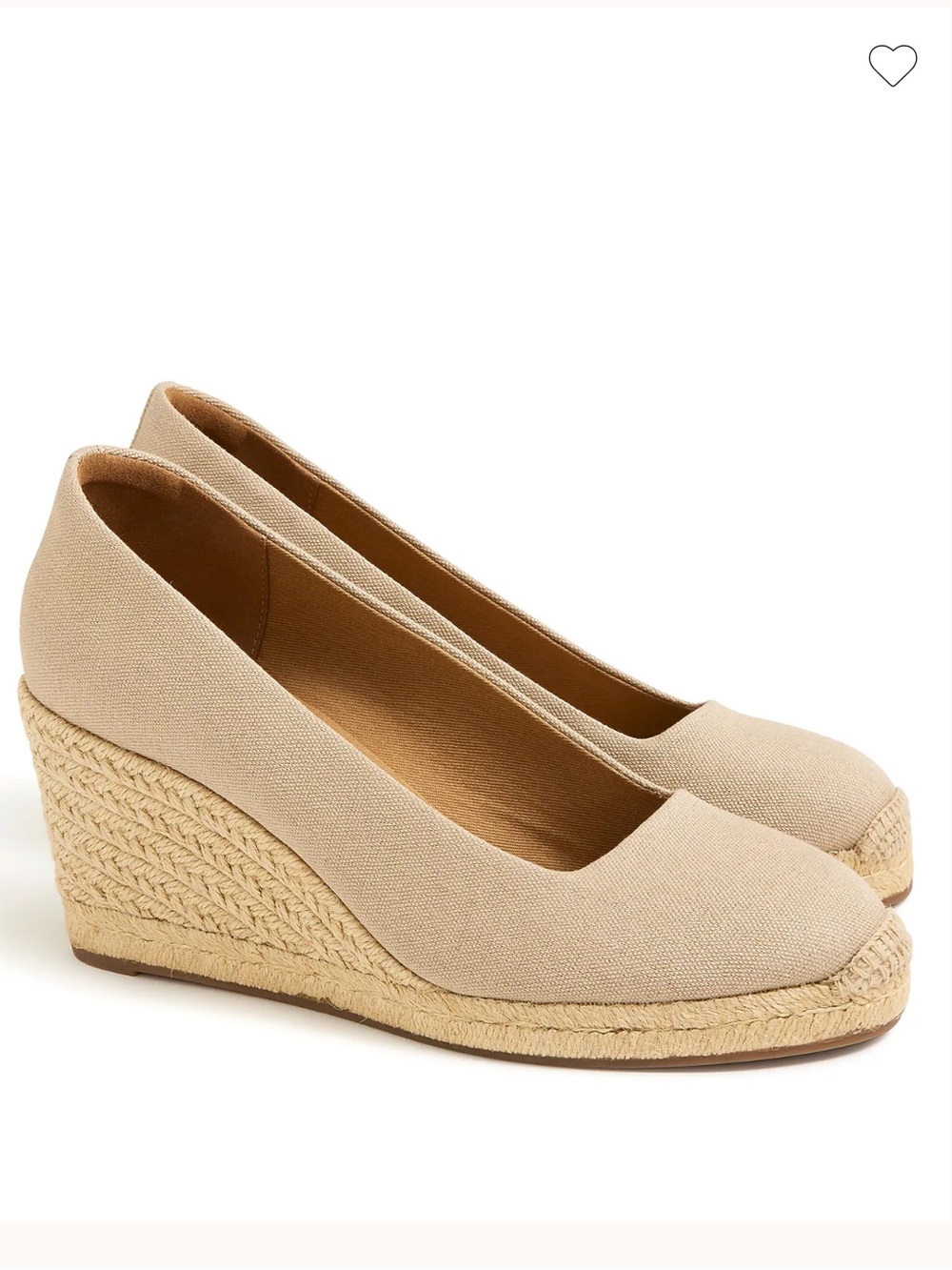 J. Crew Canvas espadrille wedges